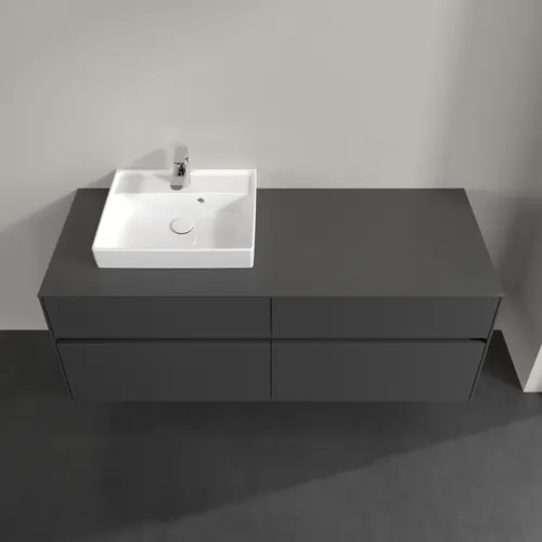 VILLEROY BOCH Toaletní skříňka Collaro, 4 výsuvy, 1400 x 548 x 500 mm, grafitová / grafitová #C07400VR, obrázek 4