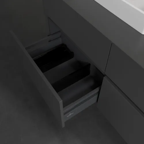 VILLEROY BOCH Collaro toaletní skříňka, s osvětlením, 4 výsuvy, 1200 x 548 x 500 mm, Grafit / Grafit #C071B0VR, obrázek 7