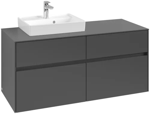 VILLEROY BOCH Collaro toaletní skříňka, s osvětlením, 4 výsuvy, 1200 x 548 x 500 mm, Grafit / Grafit #C071B0VR