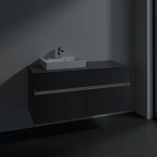 VILLEROY BOCH Collaro toaletní skříňka, s osvětlením, 4 výsuvy, 1200 x 548 x 500 mm, Grafit / Grafit #C071B0VR, obrázek 5