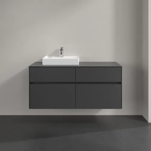 VILLEROY BOCH Collaro toaletní skříňka, s osvětlením, 4 výsuvy, 1200 x 548 x 500 mm, Grafit / Grafit #C071B0VR, obrázek 3