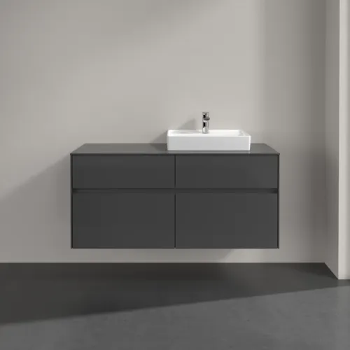 VILLEROY BOCH Collaro toaletní skříňka, 4 výsuvy, 1200 x 548 x 500 mm, lesklá šedá / lesklá šedá #C07200FP, obrázek 3