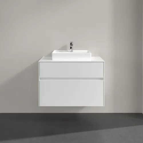 VILLEROY BOCH Toaletní skříňka Collaro, 2 výsuvy, 800 x 548 x 500 mm, bílá matná / bílá matná #C06900MS, obrázek 3