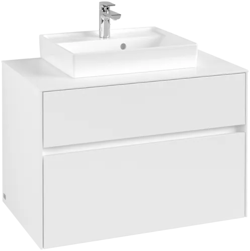VILLEROY BOCH Toaletní skříňka Collaro, 2 výsuvy, 800 x 548 x 500 mm, bílá matná / bílá matná #C06900MS