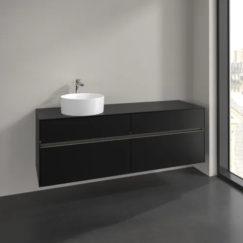 VILLEROY BOCH Toaletní skříňka Collaro, s osvětlením, 4 výsuvy, 1600 x 548 x 500 mm, Volcano Black / Volcano Black #C050B0VL, obrázek 2