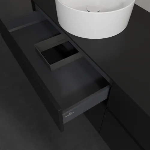 VILLEROY BOCH Toaletní skříňka Collaro, s osvětlením, 4 výsuvy, 1600 x 548 x 500 mm, Volcano Black / Volcano Black #C050B0VL, obrázek 8