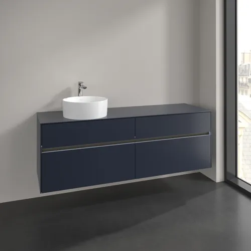 VILLEROY BOCH Toaletní skříňka Collaro, s osvětlením, 4 výsuvy, 1600 x 548 x 500 mm, Marine Blue / Marine Blue #C050B0VQ, obrázek 2