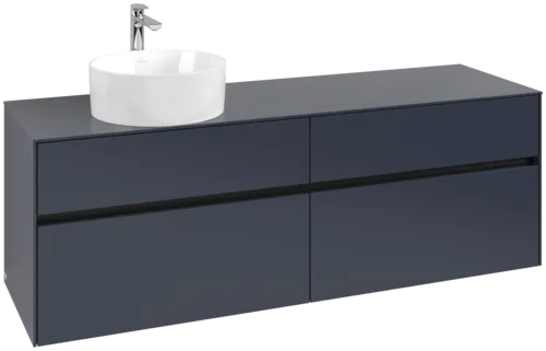 VILLEROY BOCH Toaletní skříňka Collaro, s osvětlením, 4 výsuvy, 1600 x 548 x 500 mm, Marine Blue / Marine Blue #C050B0VQ