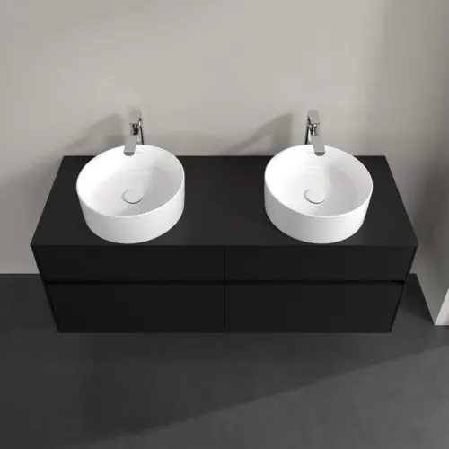 VILLEROY BOCH Toaletní skříňka Collaro, 4 výsuvy, 1400 x 548 x 500 mm, Volcano Black / Volcano Black #C04800VL, obrázek 4