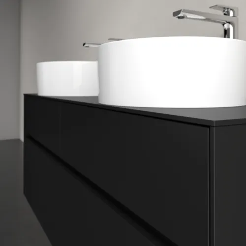 VILLEROY BOCH Toaletní skříňka Collaro, 4 výsuvy, 1400 x 548 x 500 mm, Volcano Black / Volcano Black #C04800VL, obrázek 5