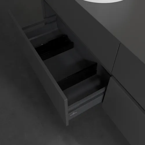 VILLEROY BOCH Toaletní skříňka Collaro, s osvětlením, 4 výsuvy, 1600 x 548 x 500 mm, Grafit / Grafit #C050B0VR, obrázek 7
