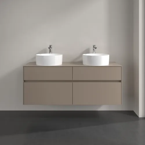 VILLEROY BOCH Toaletní skříňka Collaro, 4 výsuvy, 1400 x 548 x 500 mm, taupe / taupe #C04800VM, obrázek 3