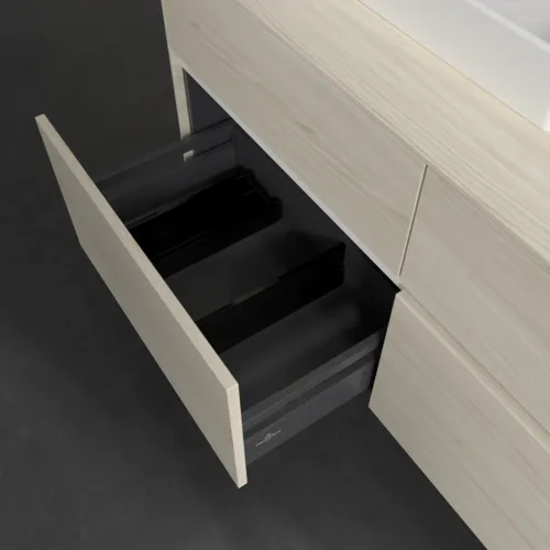 VILLEROY BOCH Toaletní skříňka Collaro, 4 výsuvy, 1200 x 548 x 500 mm, bílý dub / bílý dub #C07100AA, obrázek 6