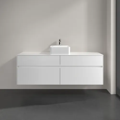 VILLEROY BOCH Toaletní skříňka Collaro, s osvětlením, 4 výsuvy, 1600 x 548 x 500 mm, lesklá bílá / lesklá bílá #C049B0DH, obrázek 3