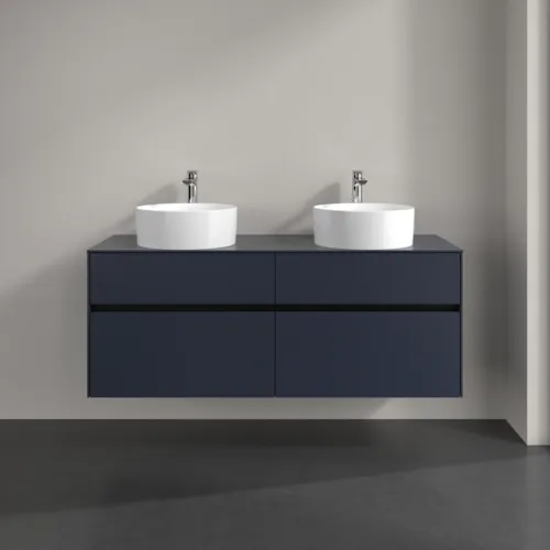 VILLEROY BOCH Toaletní skříňka Collaro, 4 zásuvky, 1400 x 548 x 500 mm, Marine Blue / Marine Blue #C04800VQ, obrázek 3