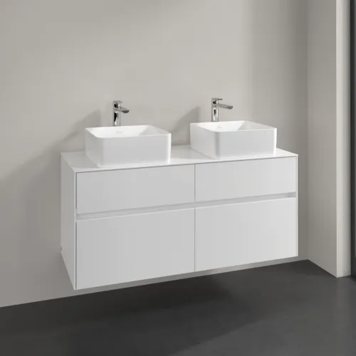 VILLEROY BOCH Toaletní skříňka Collaro, 4 výsuvy, 1200 x 548 x 500 mm, lesklá bílá / lesklá bílá #C04400DH, obrázek 2