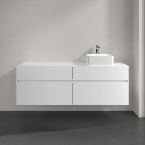 VILLEROY BOCH Toaletní skříňka Collaro, 4 výsuvy, 1600 x 548 x 500 mm, bílá matná / bílá matná #C05100MS, obrázek 3