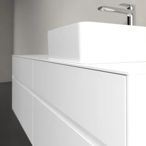 VILLEROY BOCH Toaletní skříňka Collaro, 4 výsuvy, 1600 x 548 x 500 mm, bílá matná / bílá matná #C05100MS, obrázek 5