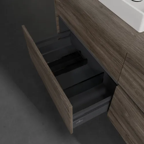 VILLEROY BOCH Toaletní skříňka Collaro, 4 výsuvy, 1400 x 548 x 500 mm, dub kamenný #C07400RK, obrázek 6