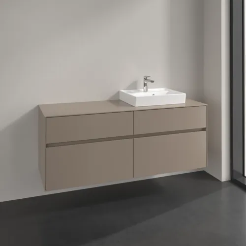 VILLEROY BOCH Toaletní skříňka Collaro, 4 výsuvy, 1400 x 548 x 500 mm, taupe / taupe #C07500VM, obrázek 2