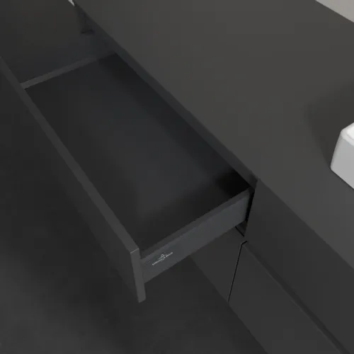 VILLEROY BOCH Toaletní skříňka Collaro, 4 výsuvy, 1400 x 548 x 500 mm, grafitová / grafitová #C07500VR, obrázek 7