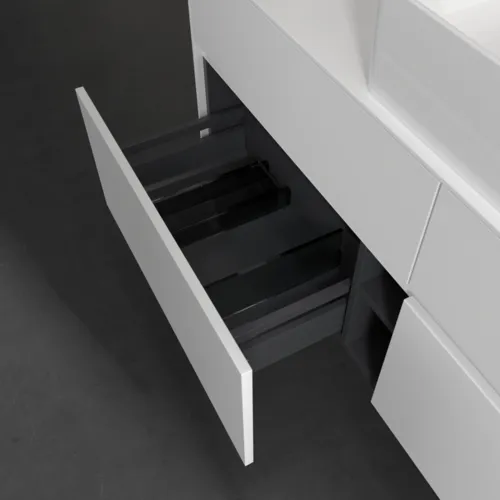 VILLEROY BOCH Toaletní skříňka Collaro, 4 výsuvy, 1400 x 548 x 500 mm, bílá matná / bílá matná #C04500MS, obrázek 6