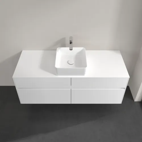 VILLEROY BOCH Toaletní skříňka Collaro, 4 výsuvy, 1400 x 548 x 500 mm, bílá matná / bílá matná #C04500MS, obrázek 4
