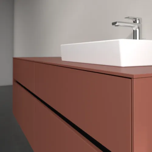 VILLEROY BOCH Toaletní skříňka Collaro, 4 výsuvy, 1600 x 548 x 500 mm, Vínově červená / Vínově červená #C07900AH, obrázek 5