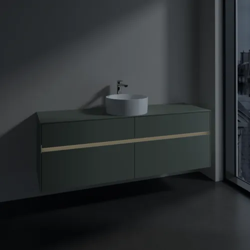 VILLEROY BOCH Toaletní skříňka Collaro, s osvětlením, 4 výsuvy, 1600 x 548 x 500 mm, Soft Green / Soft Green #C049B0AF, obrázek 5