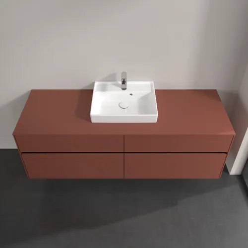 VILLEROY BOCH Toaletní skříňka Collaro, s osvětlením, 4 výsuvy, 1600 x 548 x 500 mm, Vínově červená / Vínově červená #C077B0AH, obrázek 4