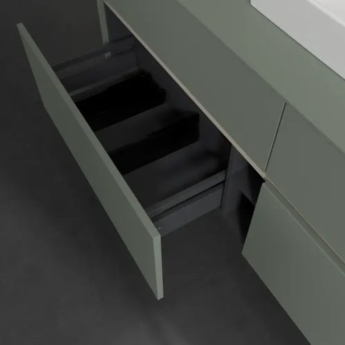 VILLEROY BOCH Toaletní skříňka Collaro, s osvětlením, 4 výsuvy, 1600 x 548 x 500 mm, Soft Green / Soft Green #C077B0AF, obrázek 7