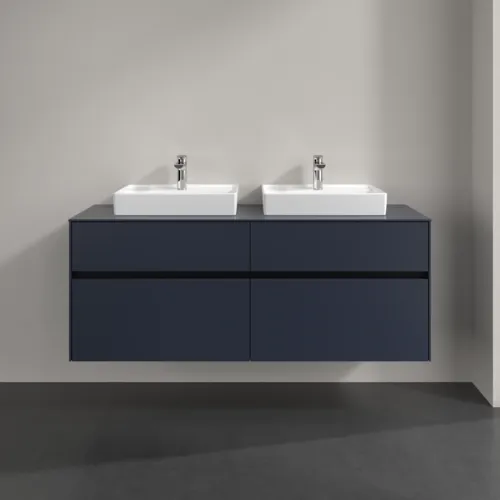 VILLEROY BOCH Toaletní skříňka Collaro, 4 zásuvky, 1400 x 548 x 500 mm, Marine Blue / Marine Blue #C07600VQ, obrázek 3