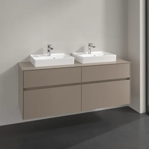 VILLEROY BOCH Toaletní skříňka Collaro, 4 výsuvy, 1400 x 548 x 500 mm, taupe / taupe #C07600VM, obrázek 2