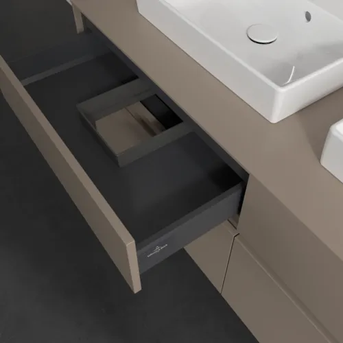 VILLEROY BOCH Toaletní skříňka Collaro, 4 výsuvy, 1400 x 548 x 500 mm, taupe / taupe #C07600VM, obrázek 7