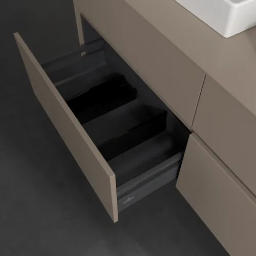 VILLEROY BOCH Toaletní skříňka Collaro, 4 výsuvy, 1400 x 548 x 500 mm, taupe / taupe #C07600VM, obrázek 6