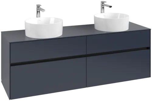 VILLEROY BOCH Toaletní skříňka Collaro, s osvětlením, 4 výsuvy, 1600 x 548 x 500 mm, Marine Blue / Marine Blue #C052B0VQ
