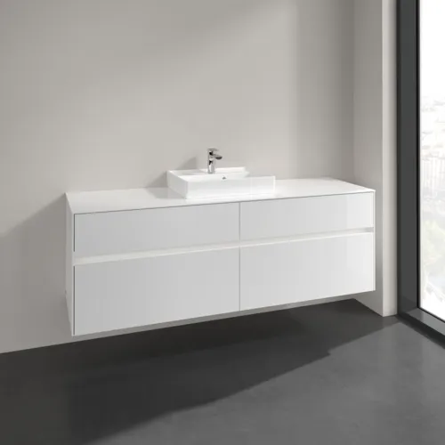 VILLEROY BOCH Toaletní skříňka Collaro, s osvětlením, 4 výsuvy, 1600 x 548 x 500 mm, lesklá bílá / lesklá bílá #C077B0DH, obrázek 2