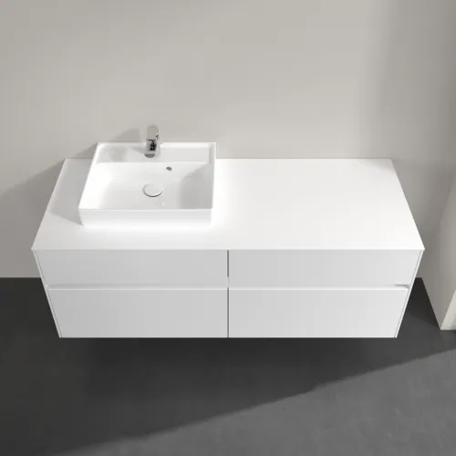 VILLEROY BOCH Toaletní skříňka Collaro, 4 výsuvy, 1400 x 548 x 500 mm, bílá matná / bílá matná #C07400MS, obrázek 4