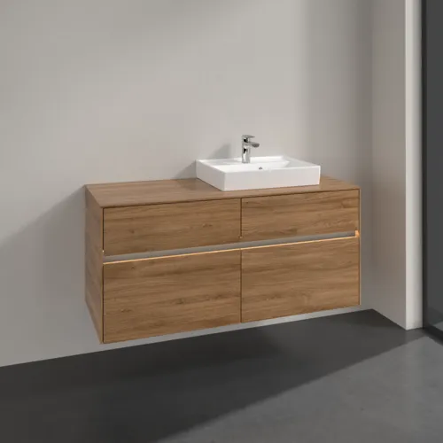 VILLEROY BOCH Umyvadlová skříňka Collaro, s osvětlením, 4 výsuvy, 1200 x 548 x 500 mm, dub Kansas #C072B0RH, obrázek 2
