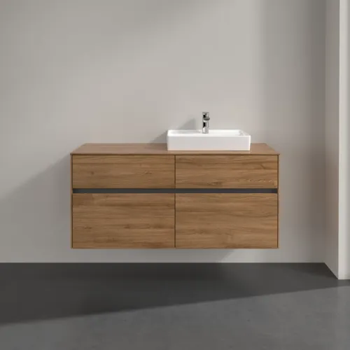 VILLEROY BOCH Umyvadlová skříňka Collaro, s osvětlením, 4 výsuvy, 1200 x 548 x 500 mm, dub Kansas #C072B0RH, obrázek 3