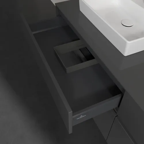 VILLEROY BOCH Toaletní skříňka Collaro, s osvětlením, 4 výsuvy, 1600 x 548 x 500 mm, lesklá šedá / lesklá šedá #C078B0FP, obrázek 8