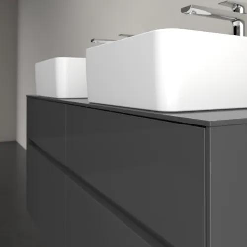 VILLEROY BOCH Collaro toaletní skříňka, 4 výsuvy, 1200 x 548 x 500 mm, lesklá šedá / lesklá šedá #C04400FP, obrázek 5