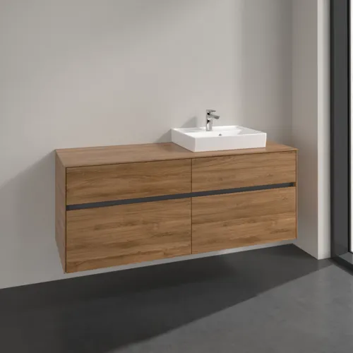 VILLEROY BOCH Toaletní skříňka Collaro, 4 výsuvy, 1400 x 548 x 500 mm, dub Kansas #C07500RH, obrázek 2