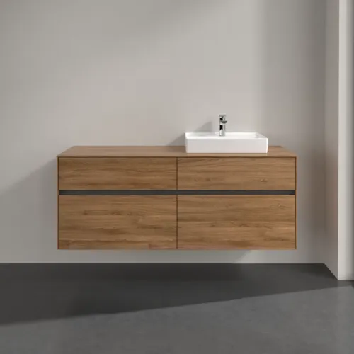 VILLEROY BOCH Toaletní skříňka Collaro, 4 výsuvy, 1400 x 548 x 500 mm, dub Kansas #C07500RH, obrázek 3