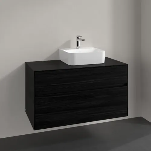 VILLEROY BOCH Toaletní skříňka Collaro, 2 výsuvy, 1000 x 548 x 500 mm, černý dub / černý dub #C09600AB, obrázek 2