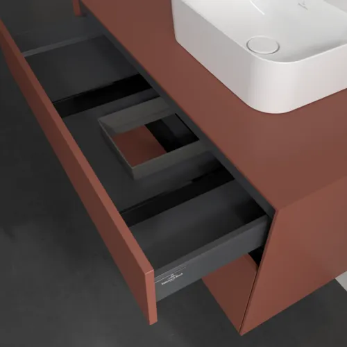 VILLEROY BOCH Toaletní skříňka Collaro, 2 výsuvy, 1000 x 548 x 500 mm, vínově červená / vínově červená #C09600AH, obrázek 7