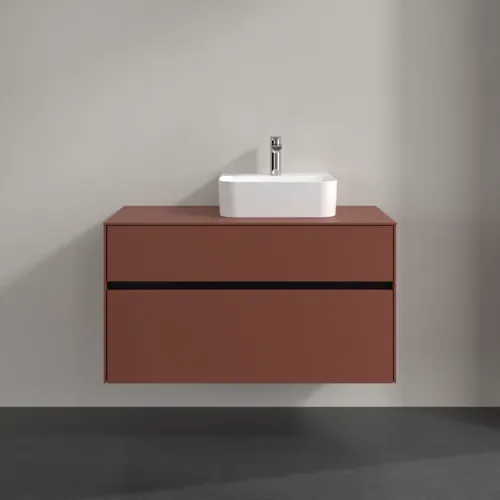 VILLEROY BOCH Toaletní skříňka Collaro, 2 výsuvy, 1000 x 548 x 500 mm, vínově červená / vínově červená #C09600AH, obrázek 3