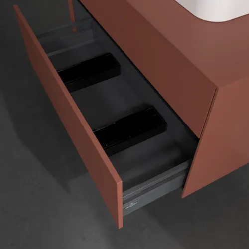 VILLEROY BOCH Toaletní skříňka Collaro, 2 výsuvy, 1000 x 548 x 500 mm, vínově červená / vínově červená #C09600AH, obrázek 6