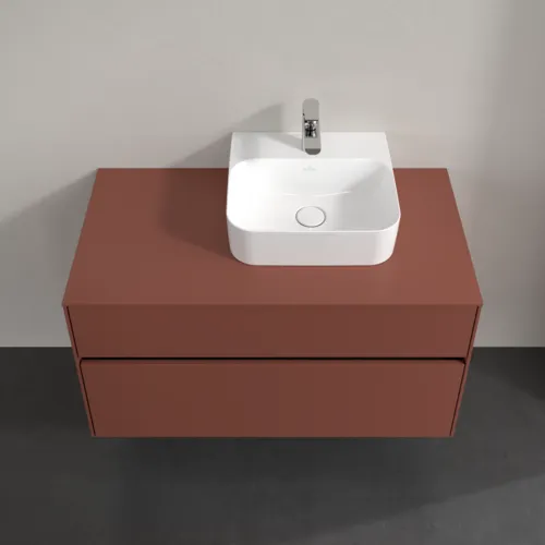 VILLEROY BOCH Toaletní skříňka Collaro, 2 výsuvy, 1000 x 548 x 500 mm, vínově červená / vínově červená #C09600AH, obrázek 4