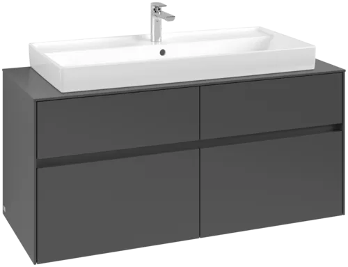VILLEROY BOCH Collaro toaletní skříňka, s osvětlením, 4 výsuvy, 1200 x 548 x 500 mm, Grafit / Grafit #C091B0VR
